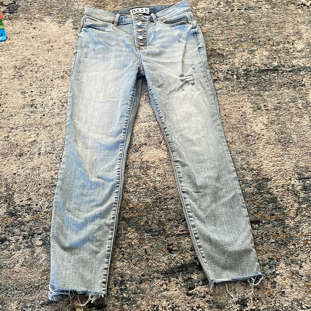 DAZE high rise light wash jeans